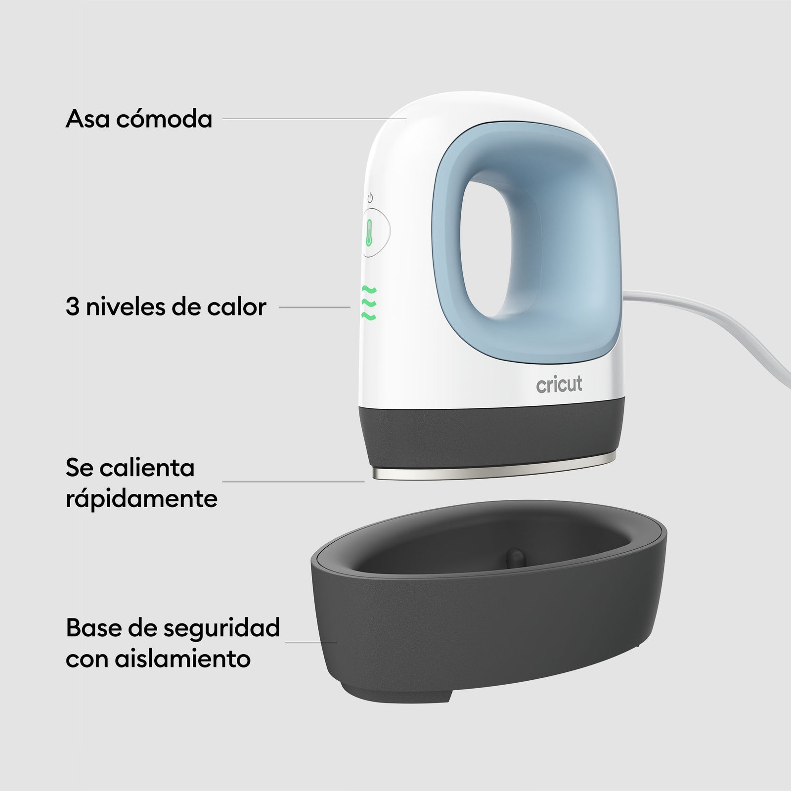 Mini Plancha Térmica Cricut EasyPress(Para Detalles y Superficies Difíciles)