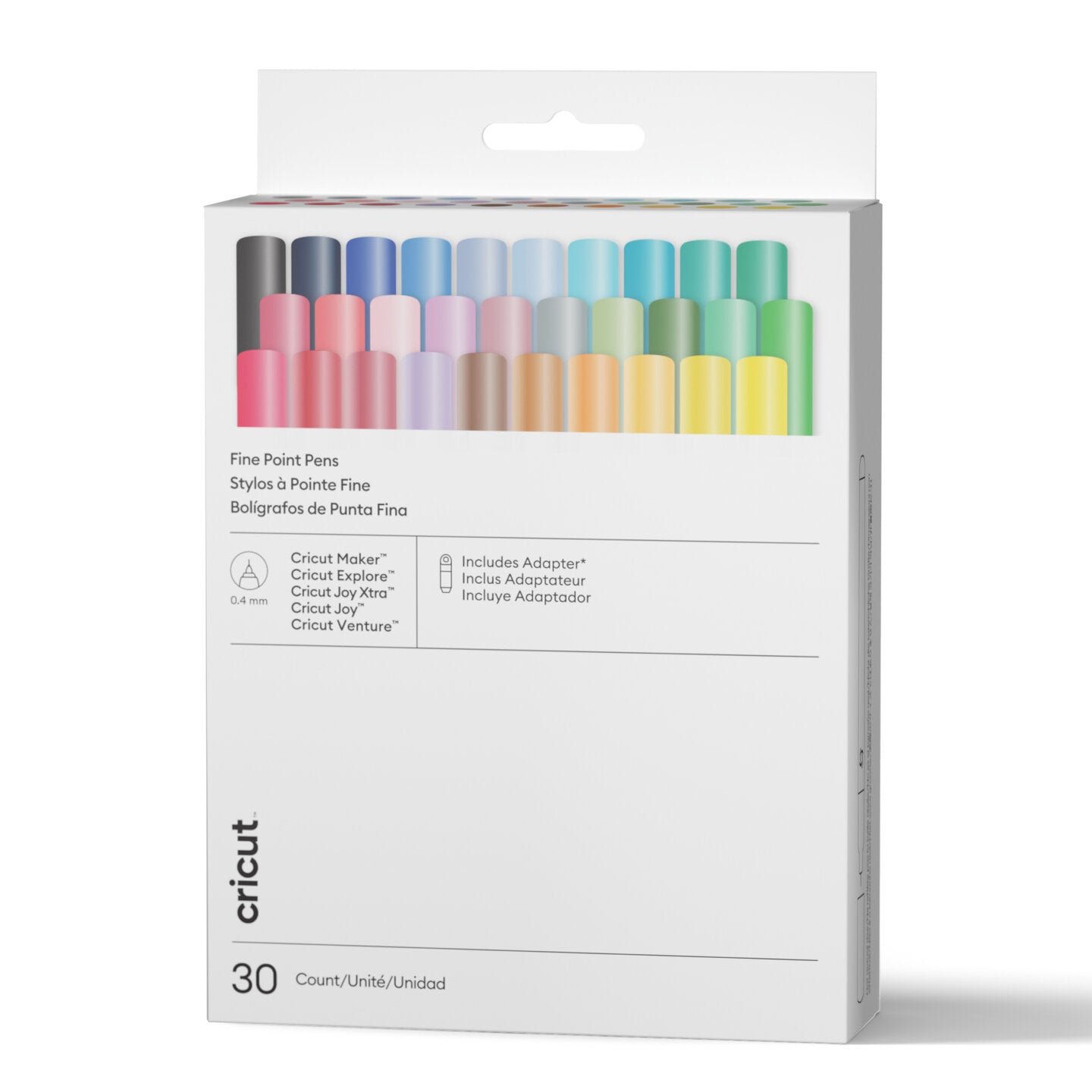 Fine Point Pens 0.4 mm, Ultimate Sampler (30 ct) + Adapter