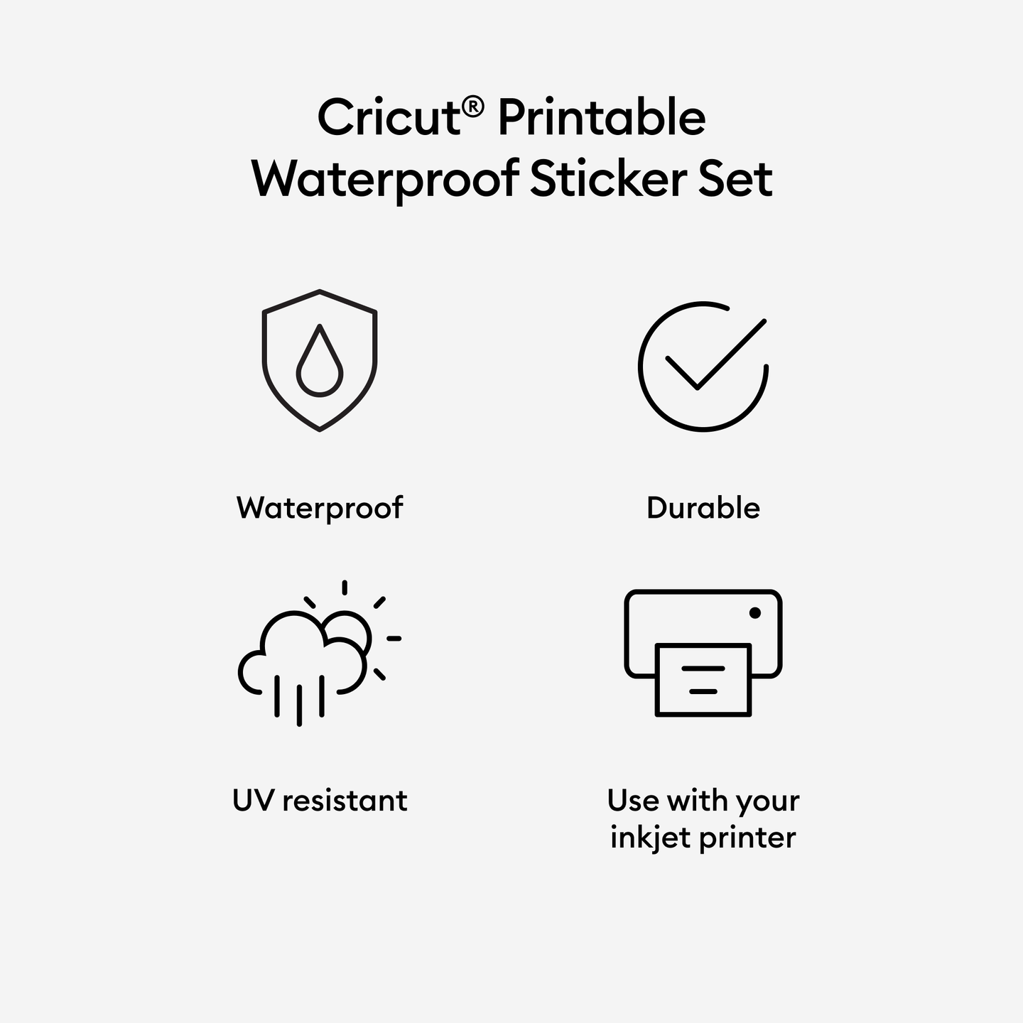 Printable Waterproof Sticker Set - US Letter (6 ct)