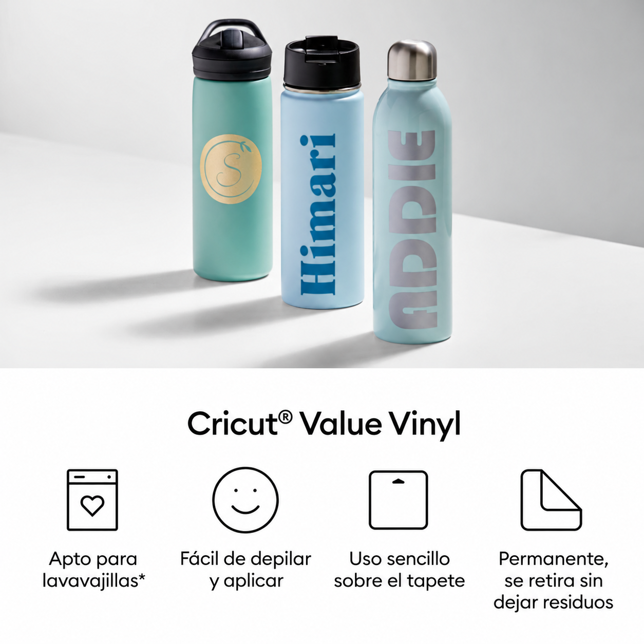 Cricut Value Vinyl – Rainbow Sampler Permanente (50 hojas)