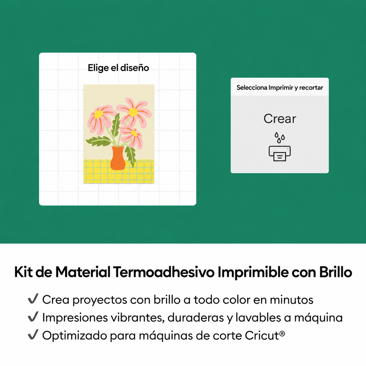 Kit de Material Termoadhesivo Imprimible Escarchado Cricut®