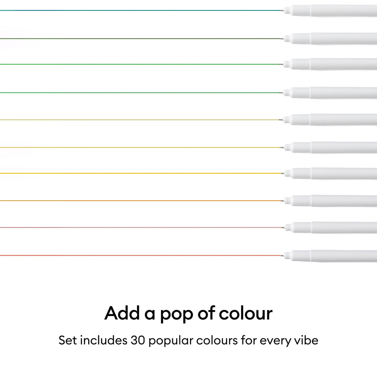 Fine Point Pens 0.4 mm, Ultimate Sampler (30 ct) + Adapter