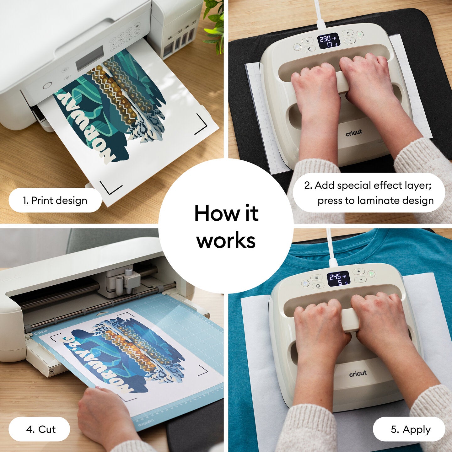 Cricut® Printable Iron-On Glow in the Dark Kit – 8.5 in x 11 in (4 ct)