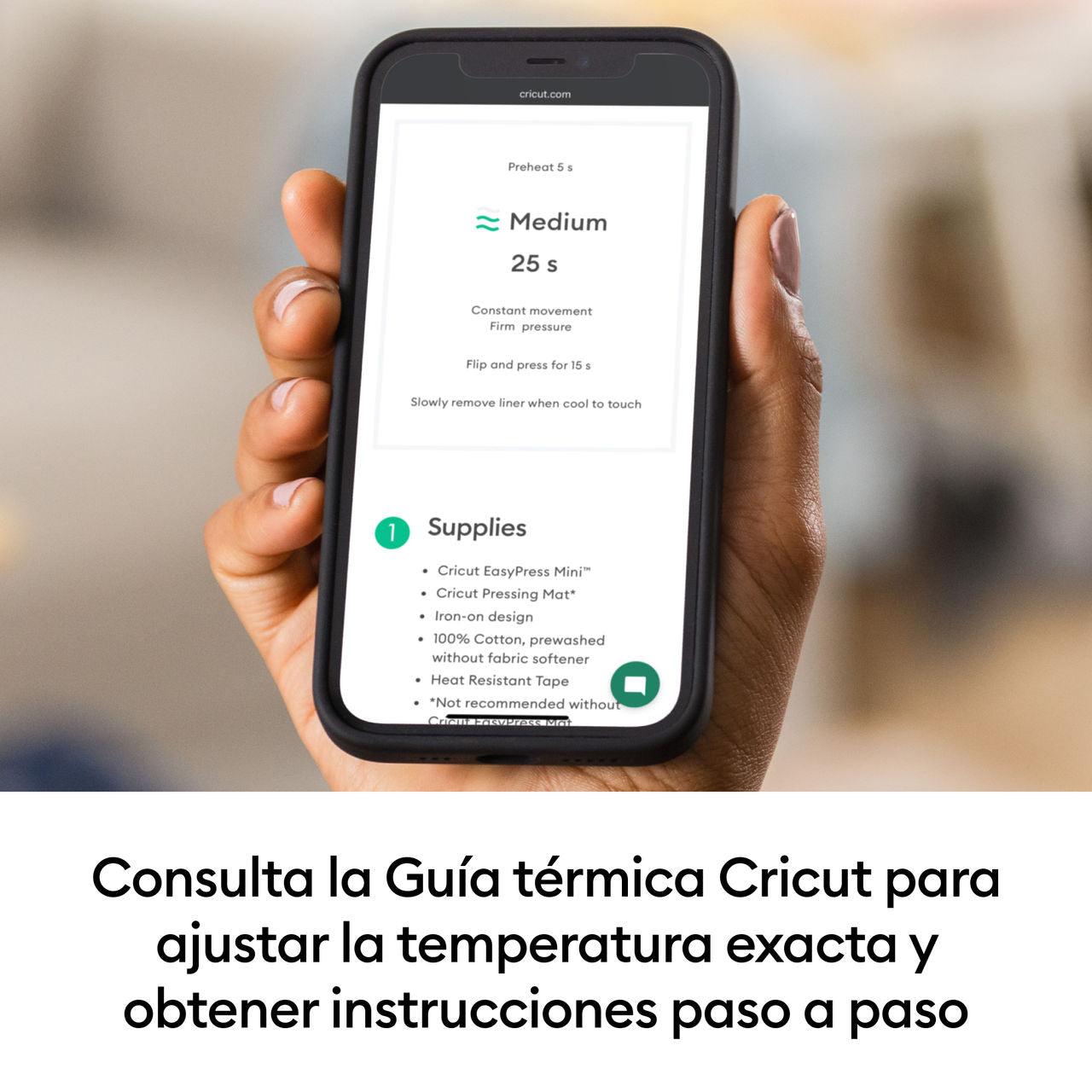 Mini Plancha Térmica Cricut EasyPress(Para Detalles y Superficies Difíciles)