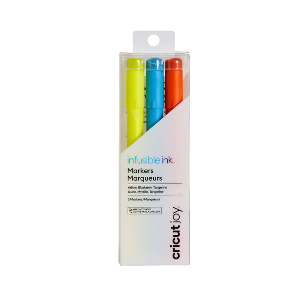 Cricut Joy™ Infusible Ink™ Markers 1.0, Yellow/Blueberry/Tangerine (3 ct)