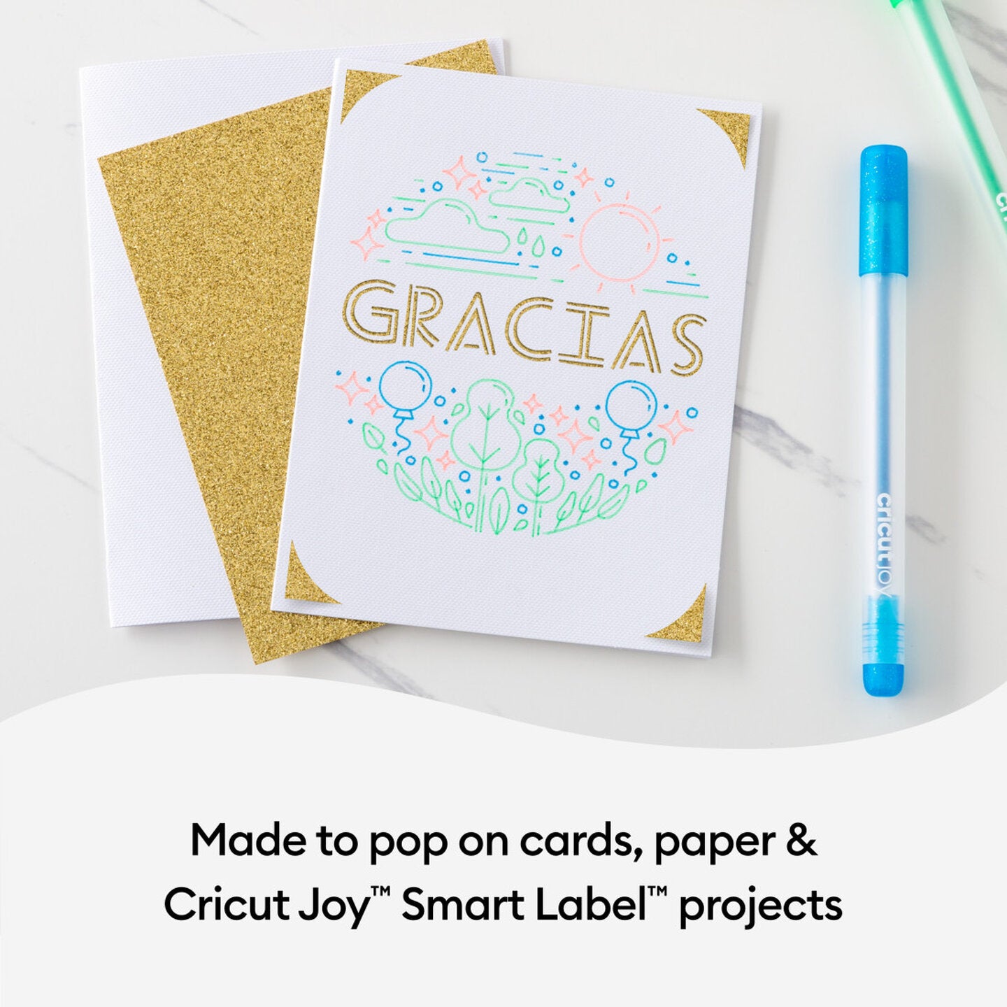 Cricut Joy™ Glitter Gel Pens 0.8 mm, Neon (3 ct)