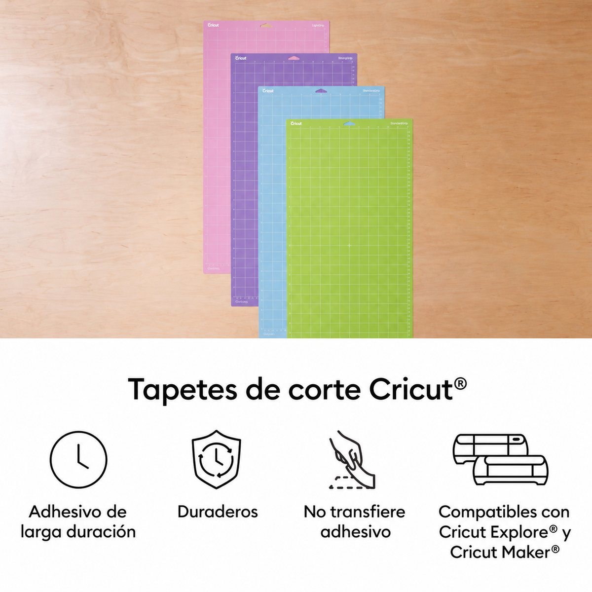Cricut Machine Mat Variety Pack – 12 × 24 pulgadas (4 unidades)