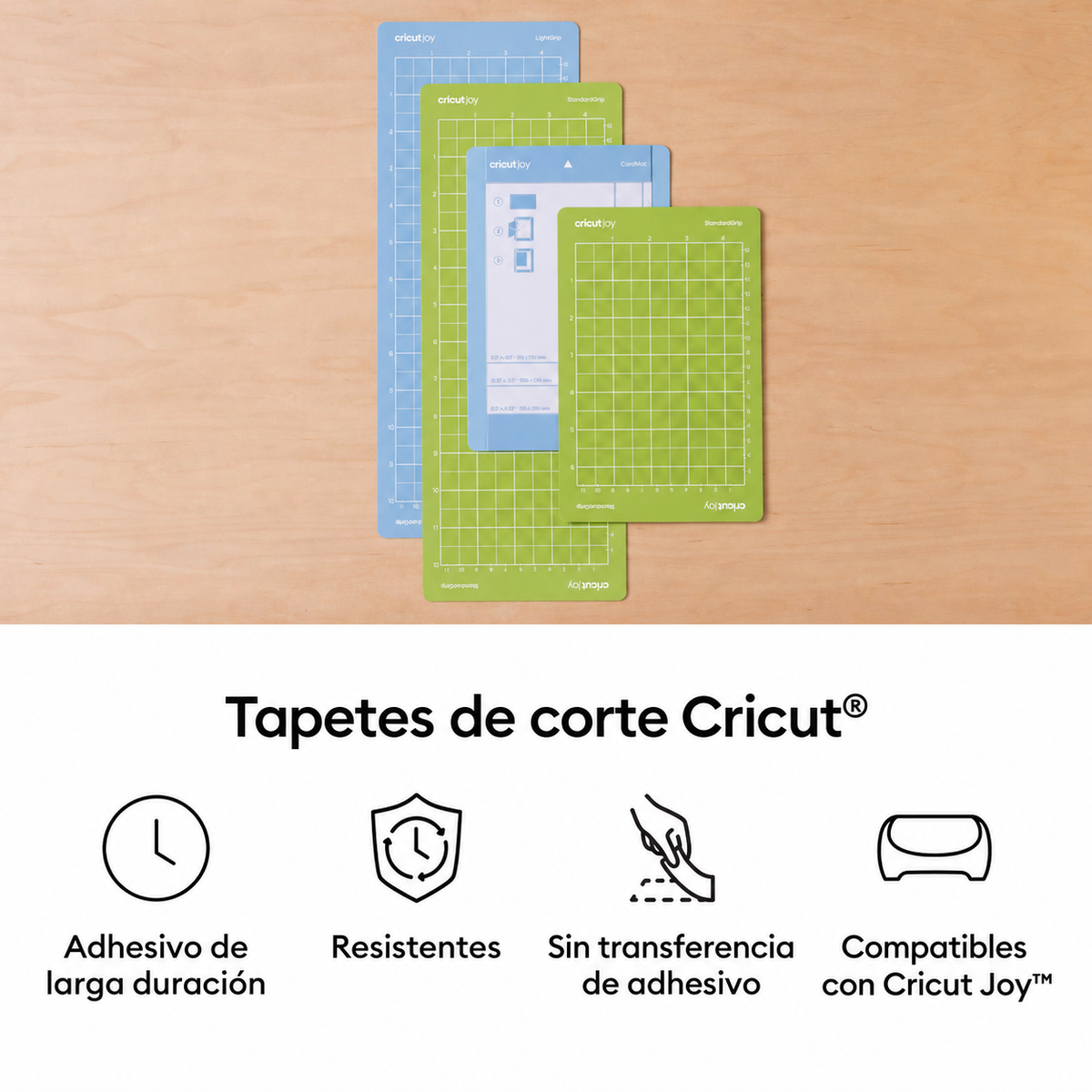 Paquete de 5 Tapetes de Corte de Adherencia Estándar Cricut Joy™ 11,4 × 30,5 cm
