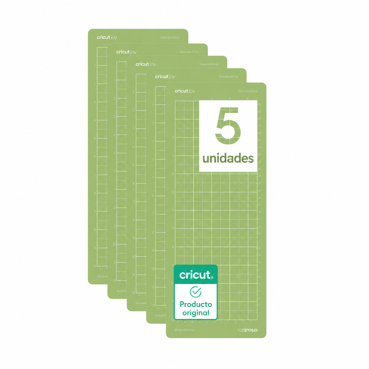Paquete de 5 Tapetes de Corte de Adherencia Estándar Cricut Joy™ 11,4 × 30,5 cm