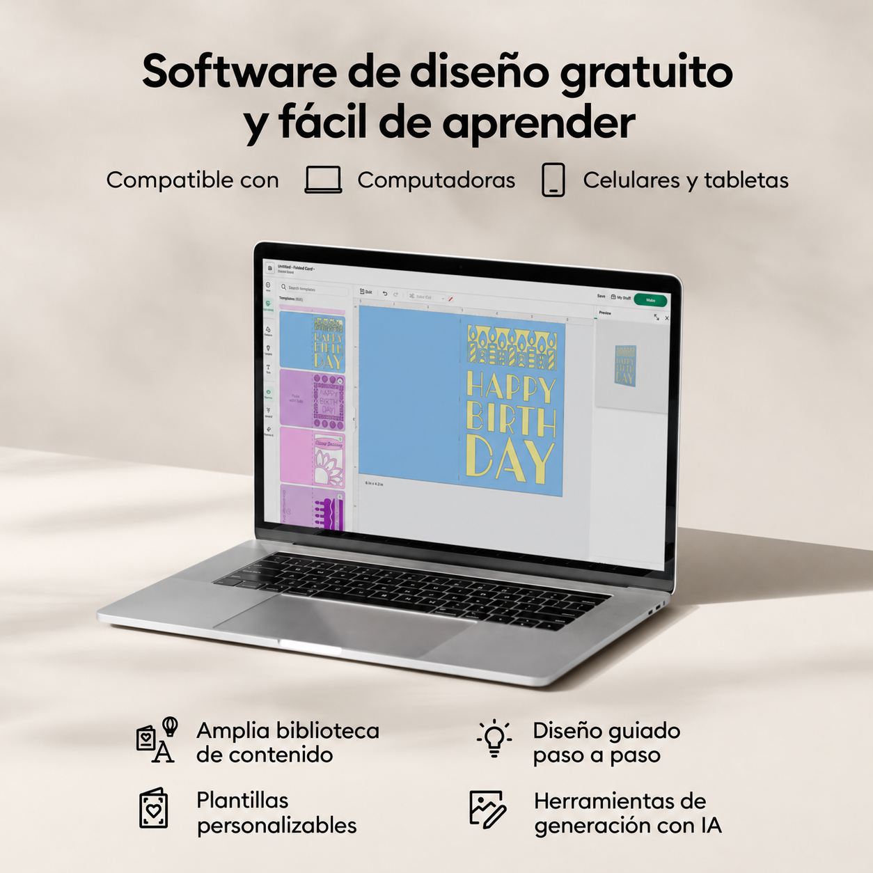 Plotter de Corte Cricut Explore 5 Essential Bundle – Kit de Herramientas y Materiales