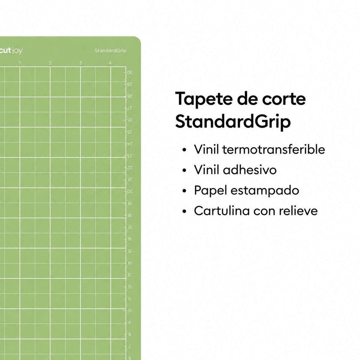 Paquete de 5 Tapetes de Corte de Adherencia Estándar Cricut Joy™ 11,4 × 30,5 cm
